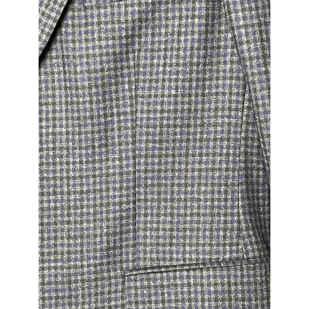 Jos A. Banks Wool Tailored Fit Blazer Men's 44 Long Check Plaid Sportscoat